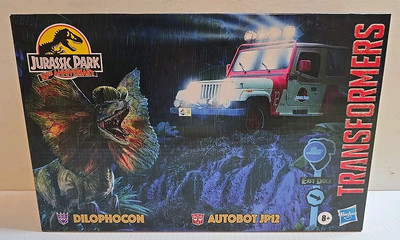 HASBRO 2023 TRANSFORMERS X JURASSIC PARK DILOPHOCON & JP12 COLLABORATIVE SET