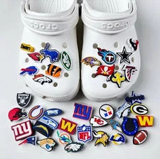 NFL Teams Croc Charms Jibbitz For All Teams Available Shoe $1.99 Each Pick Team!