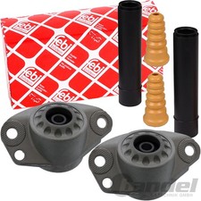 2x FEBI DOMLAGER FEDERBEINLAGER+PROTECTION KIT HINTEN für SKODA ROOMSTER 