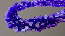 7mm Cobalt Blue Faceted Glass Bicone Beads Qty:16