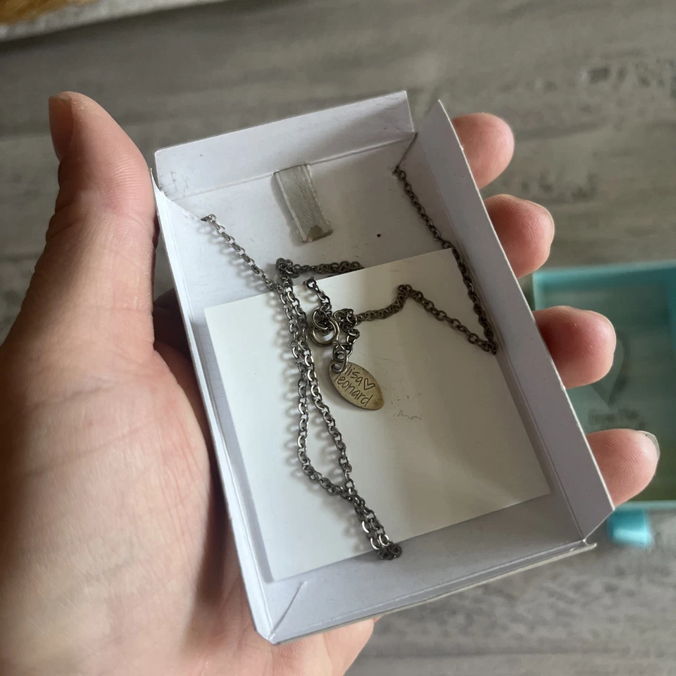 LISA LEONARD Reversible yellow Heart brave love Pewter Pendant Necklace soldOUT - Image 4 of 4