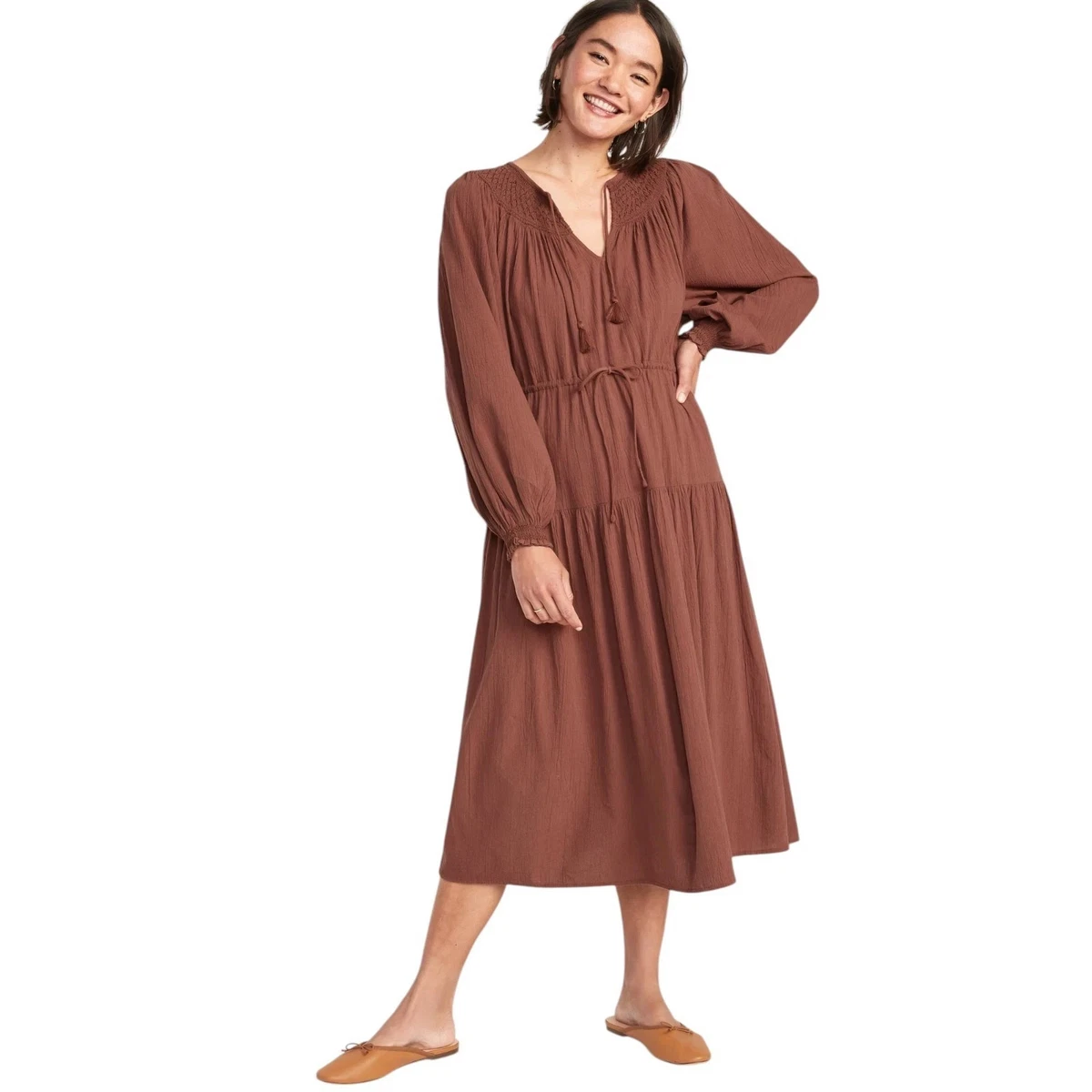 old navy dress brown Dresses for Women for sale spread collar long sleeves fairy figurine Beaded Bridal Mini Gown Size:3m short sleeve