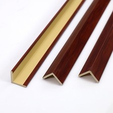 3 Pcs 39" Wall Corner Guards, Walnut Wood Grain L-Shaped Outside Corner Shiel...