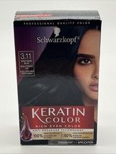 Schwarzkopf Keratin Color Permanent Hair Color 3.11 Deep Dark Blue Anti Breakage