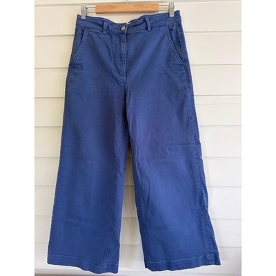Everlane Wide Leg Crop Pants Size 8 in Washed Indigo Blue