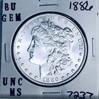 1886 BU GEM MORGAN SILVER DOLLAR UNC MS+++ U.S. MINT RARE COIN 7237