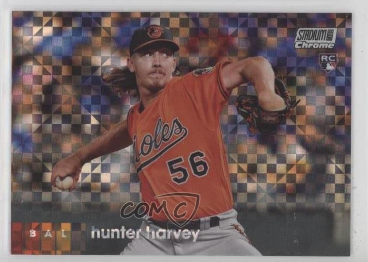 2020 Topps Stadium Club Chrome X-Fractor Hunter Harvey #219 Rookie RC 17jf
