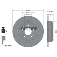 2X Textar 92195100 Bremsscheibe FüR Honda Accord CU CW