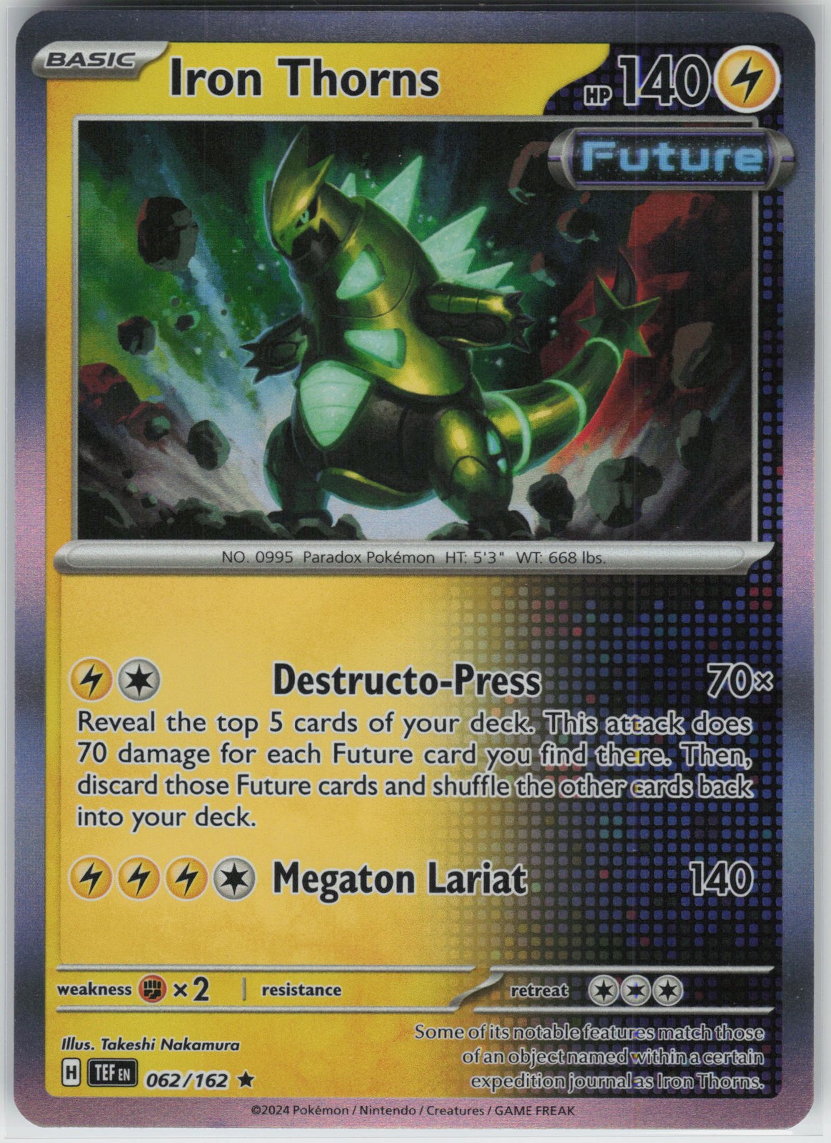 Pokemon Iron Thorns Deck Exclusives Rare Normal 062/162 NM