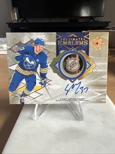 2023-24 Ultimate Collection - Casey Mittelstadt GOLD Emblems Patch Auto /49