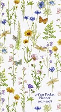 2027-28 Wildflower Garden 2-Year Pocket Planner 24-Month Calendar