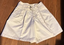 Vintage 90s Lizwear Womens Khaki Beige Pleated Pockets Mom High Rise Short Sz 6P