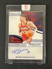 Bogdan Bogdanovic 2024-25 Immaculate Rookie Auto Heralded Signatures /15 Hawks 