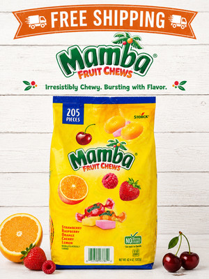 MAMBA Fruit Chews (Straw/Rasp/Orange/Cherry/Lemon) - JUMBO SIZE! - 205 PIECES!