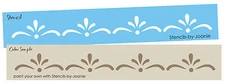 Joanie 4"x24" Stencil 2" Colonial Folk Art Tulip Border Country Wall DIY Signs
