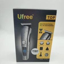 Ufree U-1176 Silver Black LED Display Professional Hair Clipper Set