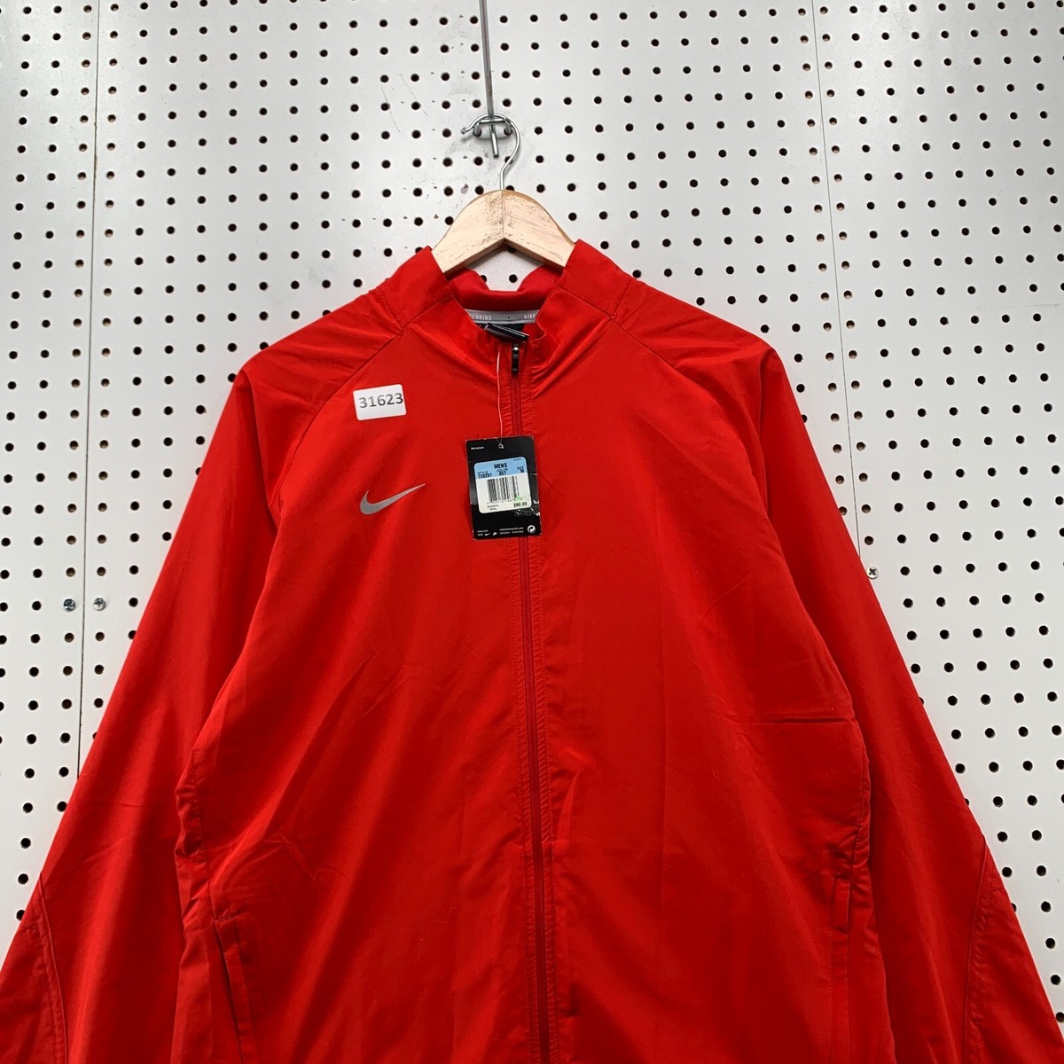 NEW Nike Running Active Jacket Red Mens Medium NWT Full Zip Dri