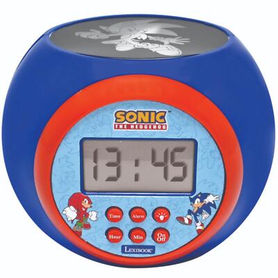 Lexibook Sonic Childrens Projector Alarm Clock with Timer