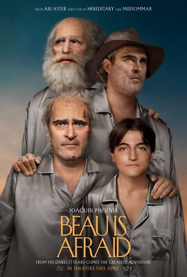 Beau Is Afraid  movie poster  - Joaquin Phoenix  - 11 x 17 inches