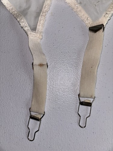 Vintage Naturflex Garter Belt Sheer Ivory Sz Small 24-26 USA Metal clips - Picture 4 of 16