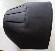 AMISH GIRLS BLACK BONNET 14 3/4" KAPP PRAYER COVERING -NO TIES HANDMADE