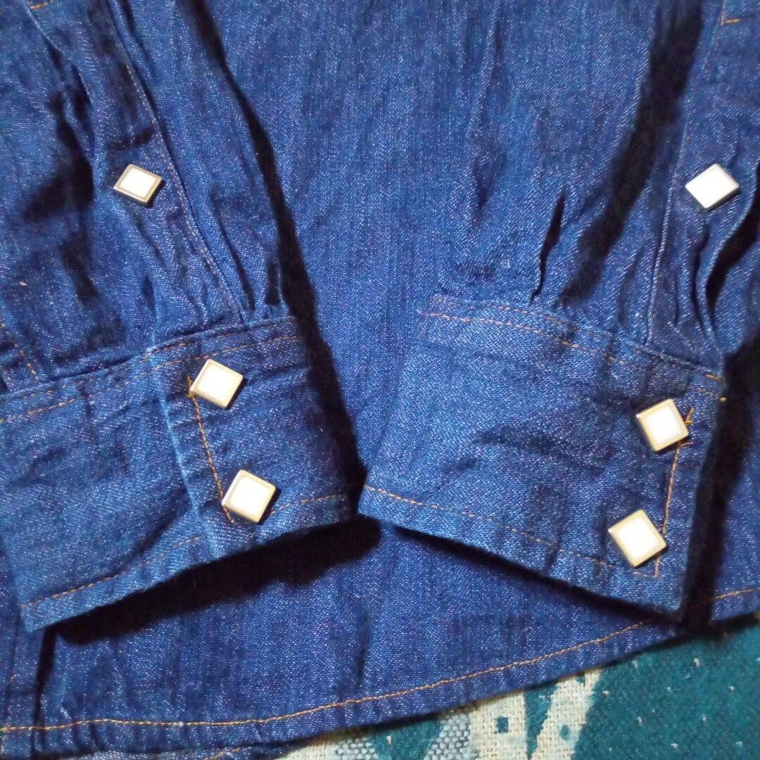 Vintage TELLASON Denim Shirt Size М Men Cotton USED Indigo