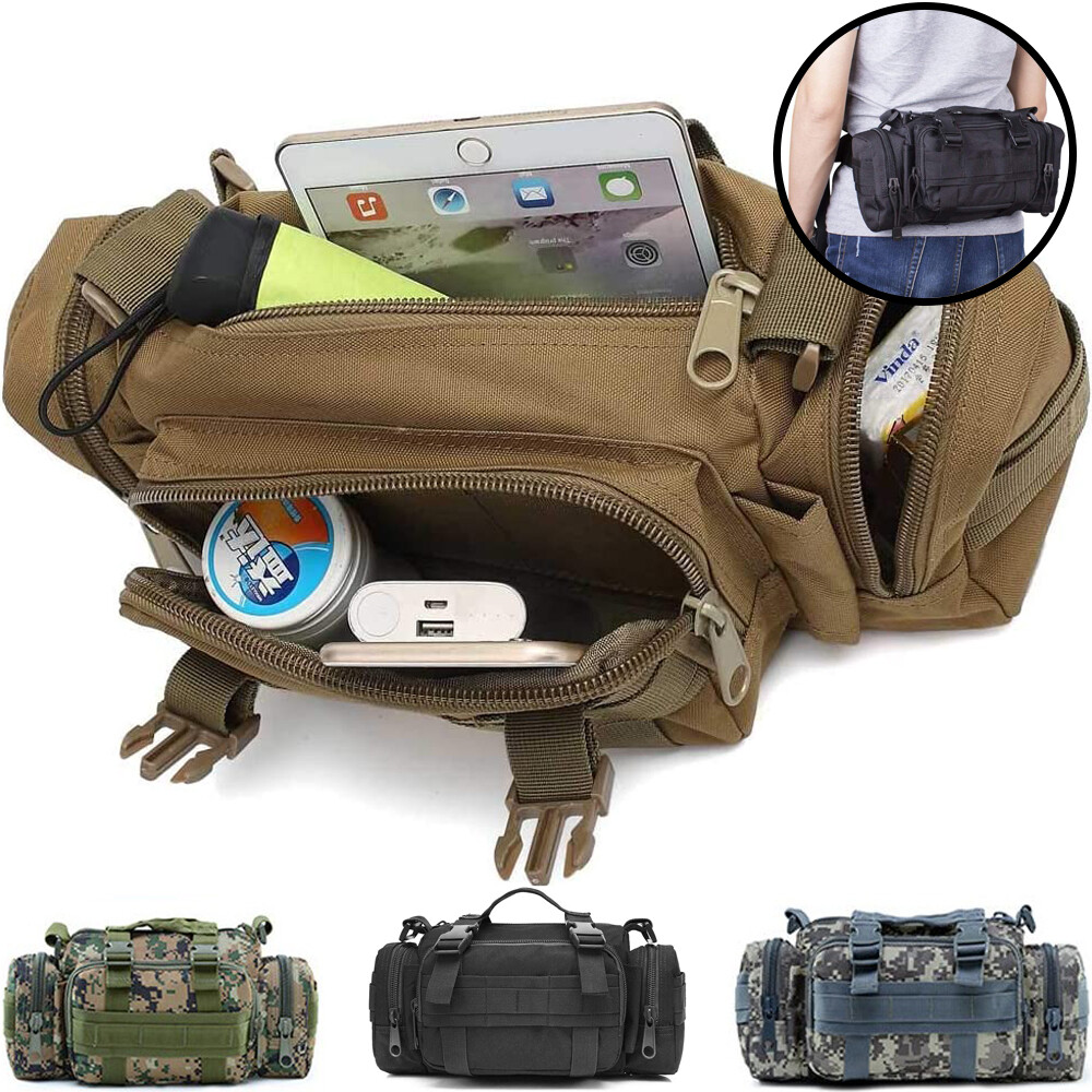 Tactical Military Chest Fanny Shoulder Waist Bag Hunting Molle