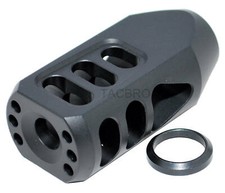 350 Legend Tanker Style Muzzle Brake 5/8"x24 RH TPI - 6061-T6 Anodized Aluminum