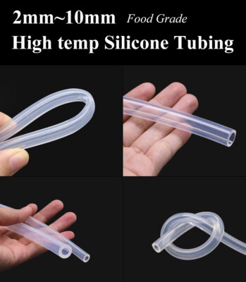 #ad Food Grade Silicone Tube Safety High Temp Tubing Clear Hose Inner Dia 2mm 10mm $95.35