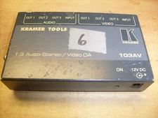 Kramer Tools 1:3 Audio-Stereo  Video DA 103AV , no power adapter