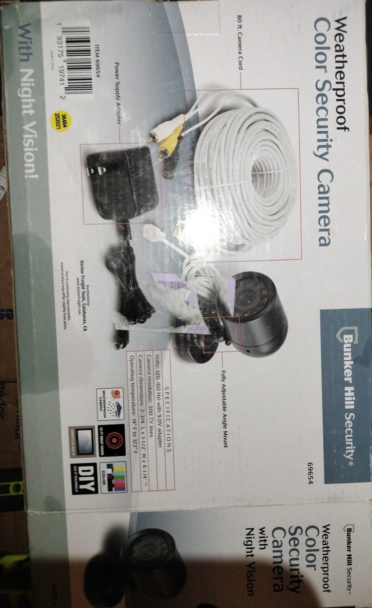 Bunker hill security weatherproof color security camera with night vision 2025