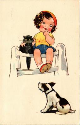 CPA AK Illustration DOGS (728075)