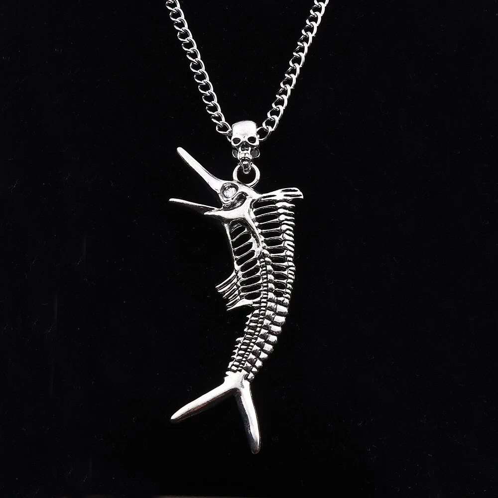 Fish skeleton best sale pendant