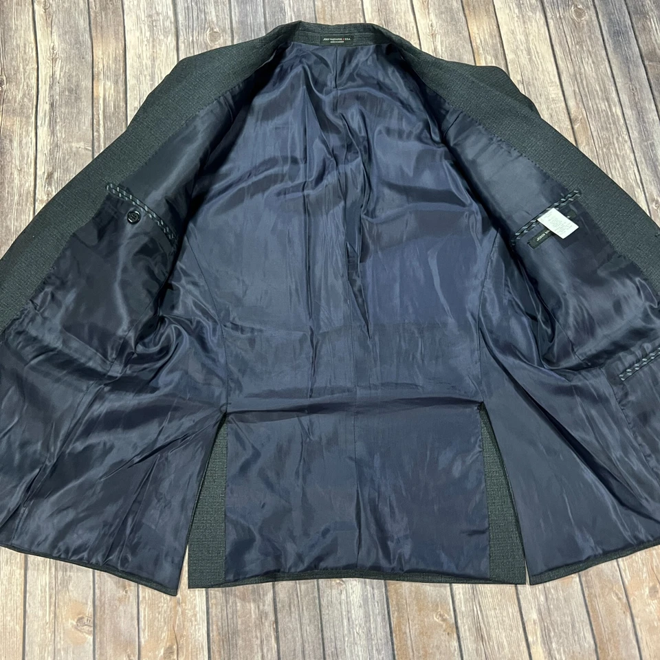 John Varvatos Suit Set Coat Blazer Pants 42R Mens 36x31 Dark Blue Two Button - Image 4 of 4