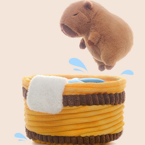 Capybara Plush Adorable 9.84Inch Stuffed Bathing Capybara Cute Animals - Picture 6 of 12