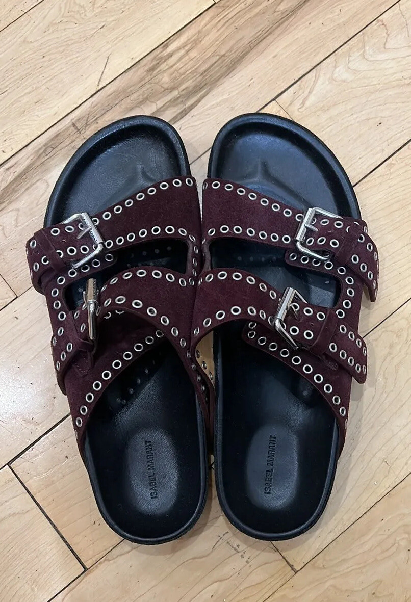Isabel Marant Lennyo Suede Slides Sz 39 | eBay