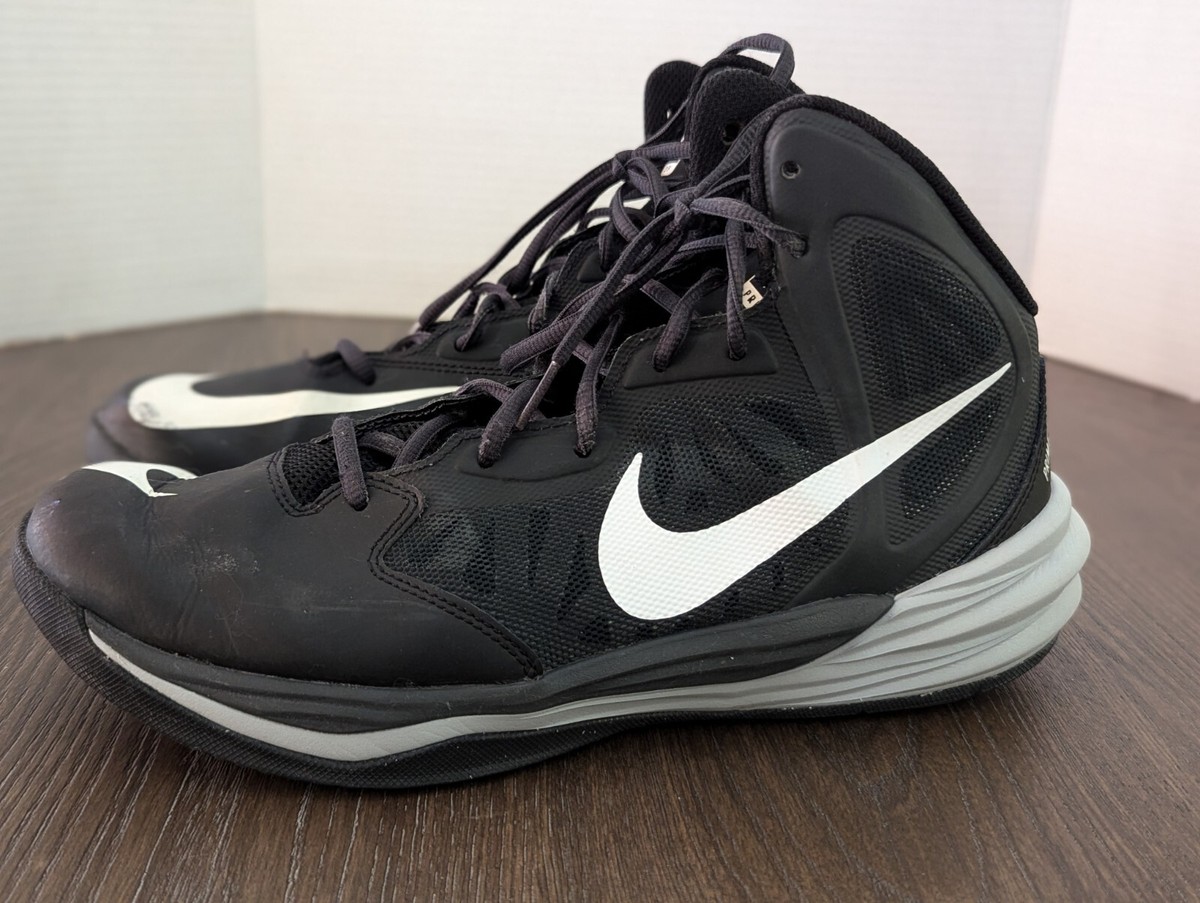 Nike Prime Hype DF Basketball Shoes Sneakers Mens 9.5 Black White