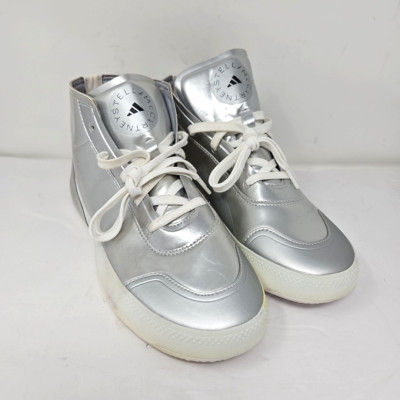 Adidas by Stella McCartney TREINO Sneakers Women Size 10 Silver Metallic Shoes 