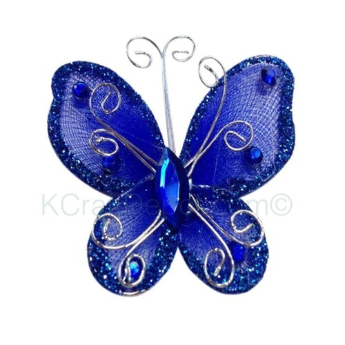 12Pcs 3" Organza Butterflies Craft Wedding Party Decoration U-Pick From 16 Color - Picture 14 of 17