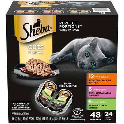new，Perfect Portions Cuts in Gravy Variety Pack Wet Cat Food, 2.6 oz Twin-Pack