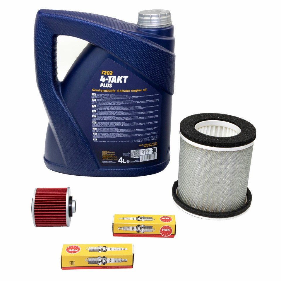 Wartungspaket Für Yamaha BT 1100 Bulldog 2002-2006 - 4L Öl 10W40, Luftfilter, Ölfilter, Zündkerzen