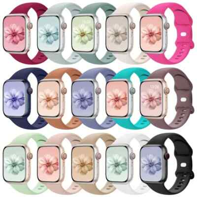 Sport Armband für Apple Watch Series 10 9 8 7 6 5 4 3 SE Silikon Band iWatch