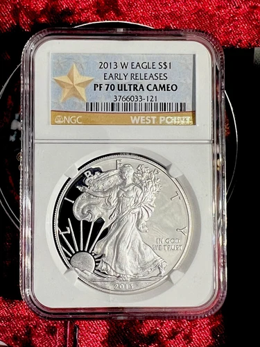 2013 W PROOF SILVER EAGLE NGC PF70 ULTRA CAMEO WEST POINT GOLD STAR LABEL