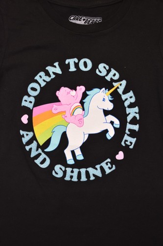 Care Bears Youth Girls Born To Sparkle And Shine Shirt New S(6/7), M(10-12) - Picture 2 of 5