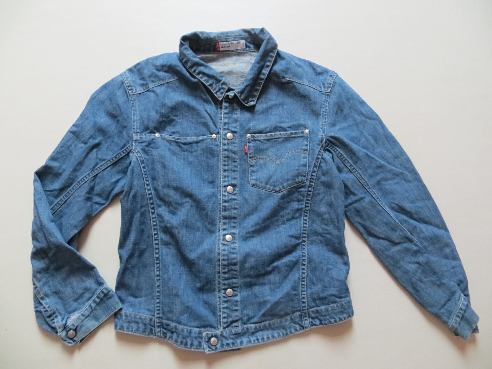 FILA Giacca Levi's Engineered giacca jeans taglia M twisted anitiform denim serie KULT!