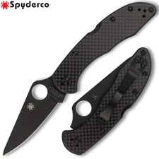 Spyderco Delica 4 CPM-Cruwear Blade Solid Carbon Fiber Handles C11CFPBK