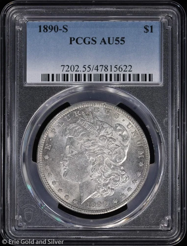 1890-S $1 Morgan Silver Dollar PCGS AU 55
