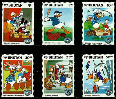ディズニー1980年　POSTAGE STAMPS DISNEY STAMPS, BHUTAN, YEAR 1984, MNH, LOT 8 | eBay