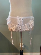 Clearance Victoria  s Secret Garter Belt New With Tags White M/L