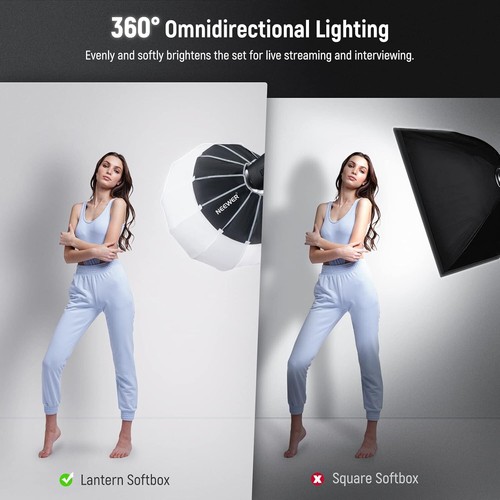 NEEWER 20"/50cm Lantern Softbox One Step Quick Release, 360° Light Diffuser with - Picture 5 of 10